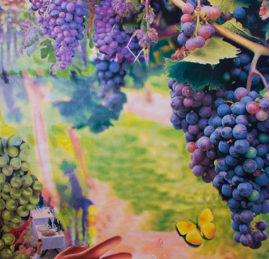 Üzümler ve kelebek